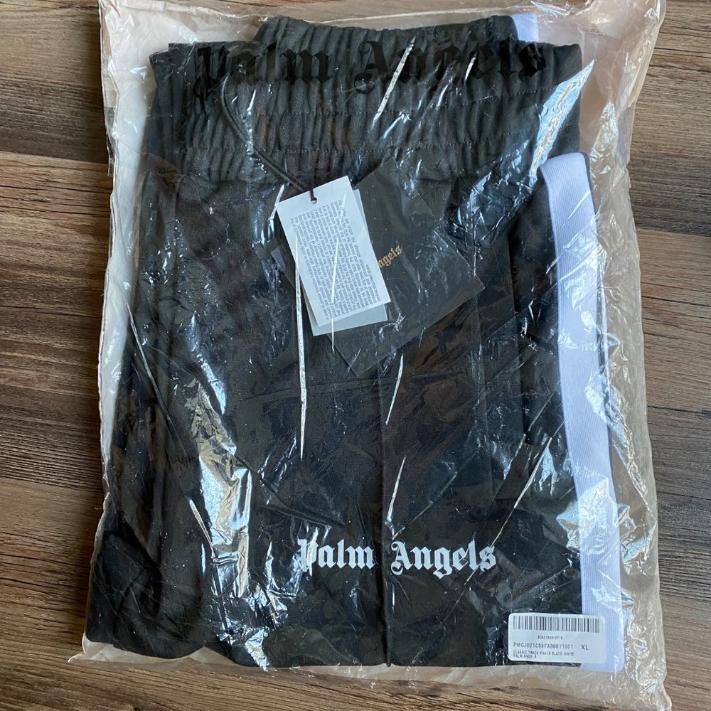 Palm Angels sz XL men's classic track pant black white NWT - Picture 4 of 4